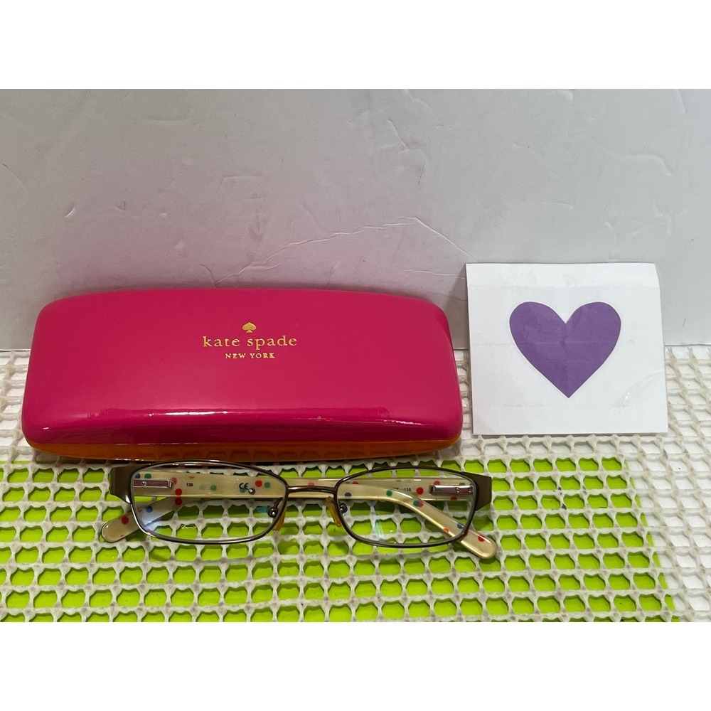 Kate‎ Spade Ashland OFFE Eyeglasses Brown Tortoise Polka Dot Light